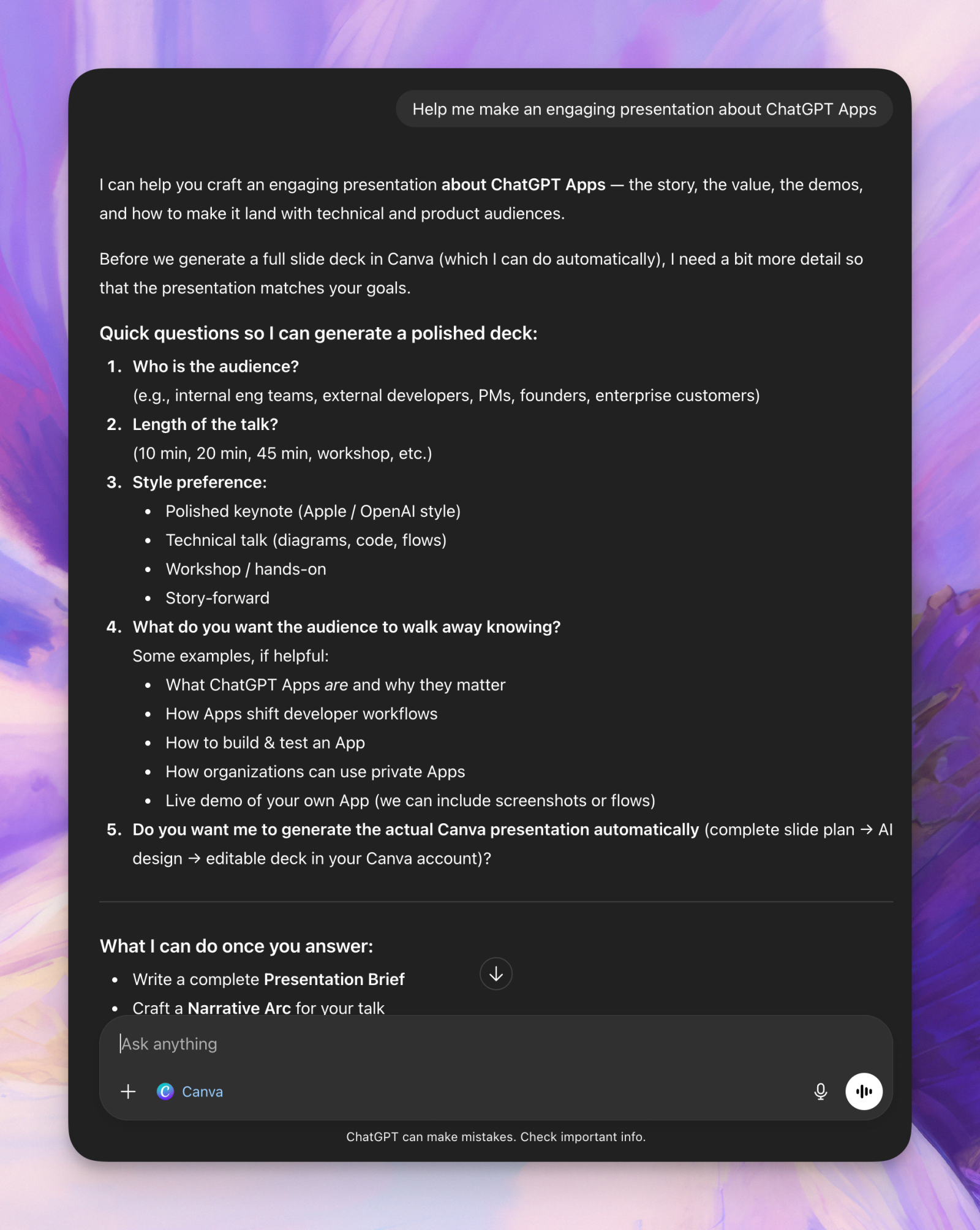 Canva 應用程式的探索體驗