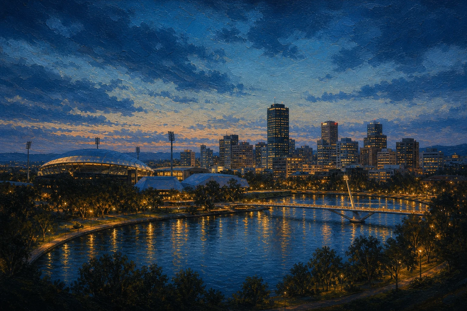 Stylized city cover for Adelaide