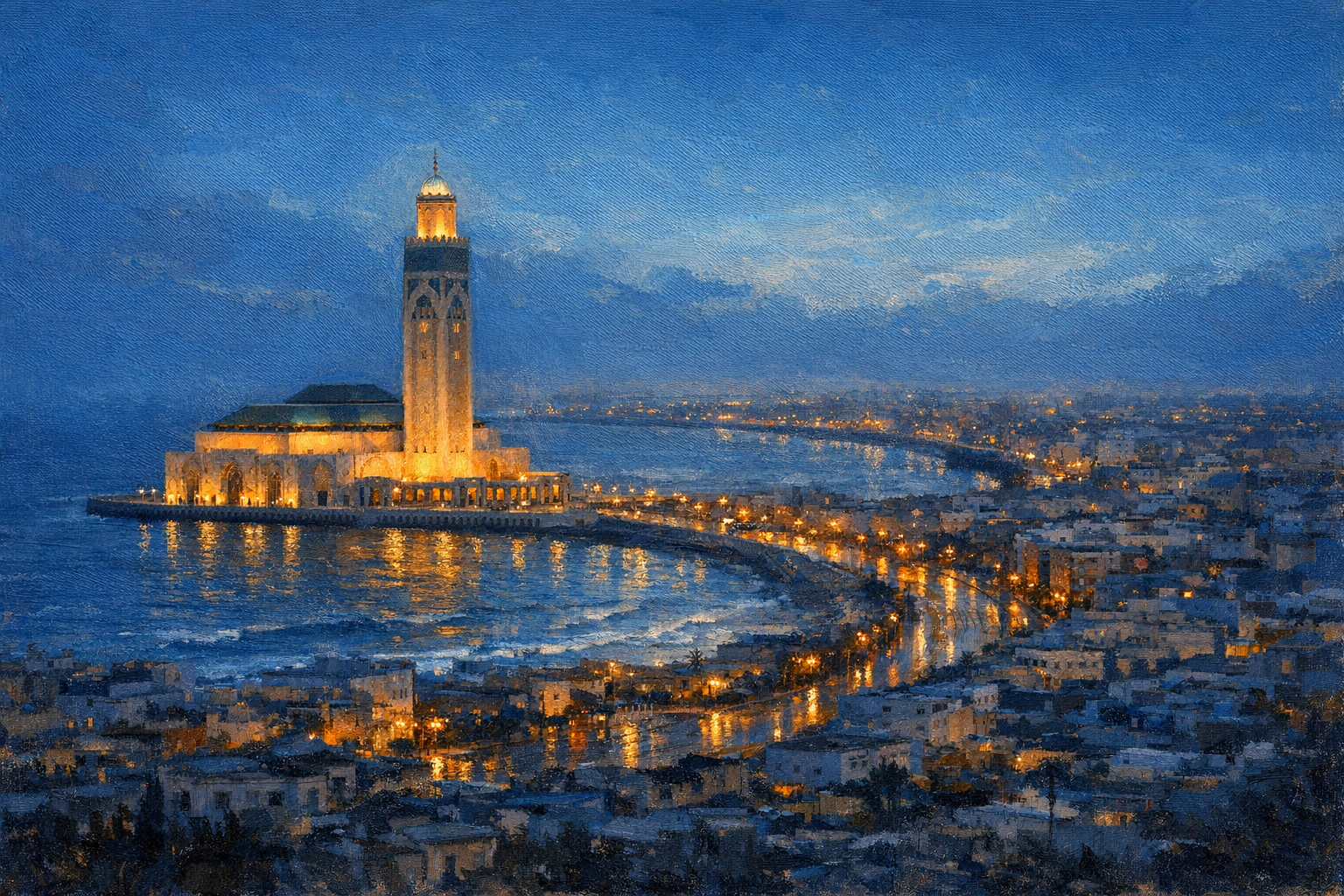 Stylized city cover for Casablanca