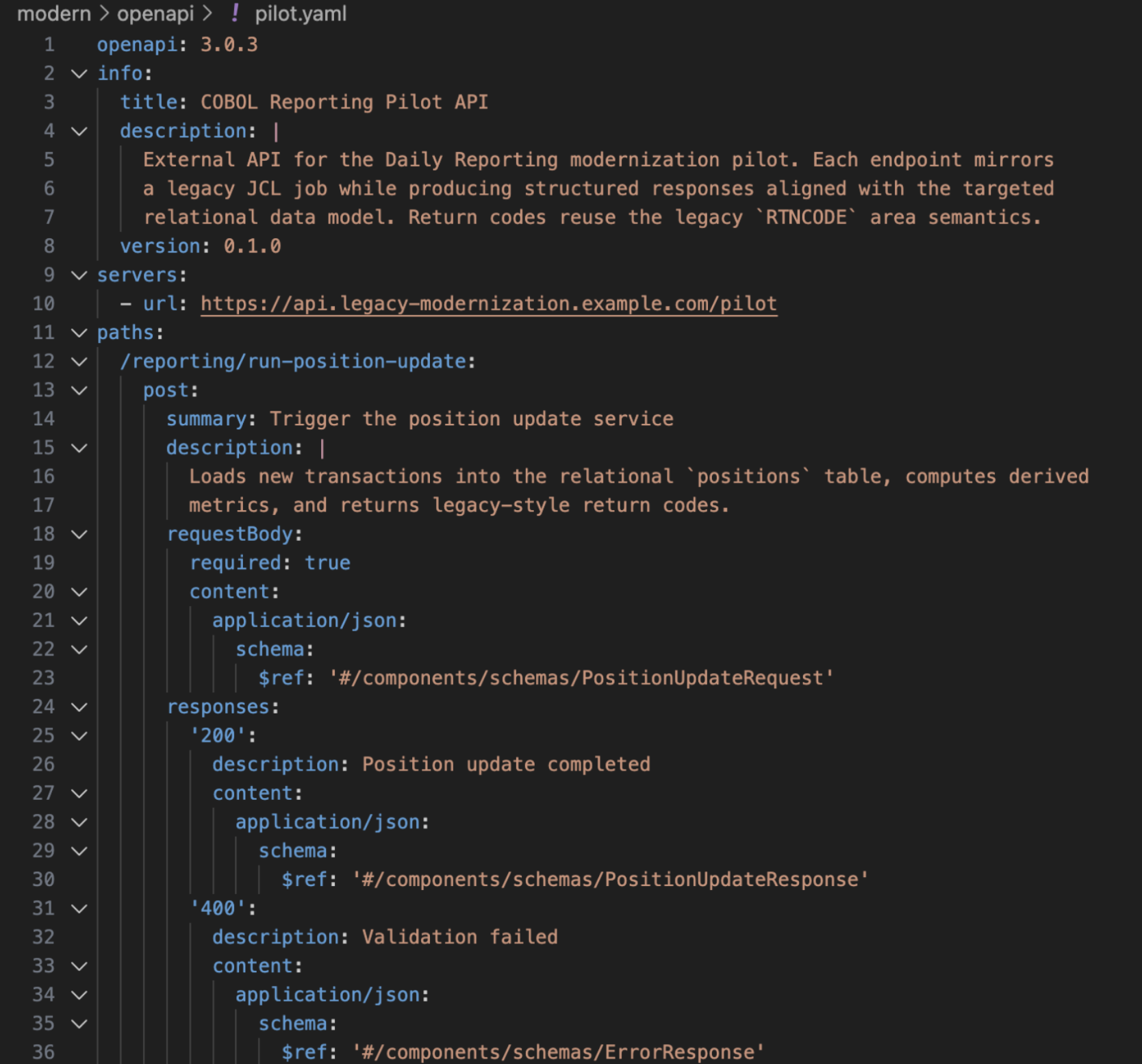 Pilot Yaml