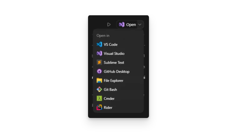ChatGPT desktop app settings showing the default Open In app on Windows