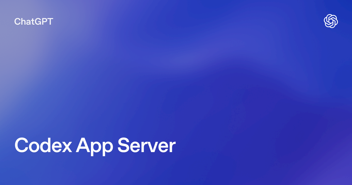 青い背景にCodex App Serverと記されたOpenAI公式画像